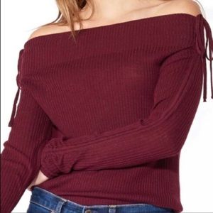 VERONICA BEARD - Nolan Off Shoulder Ballet Sweater Size M